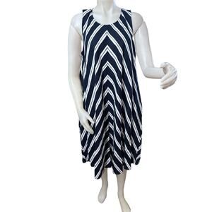 knee length dresses for ladies Linen Swing Dress